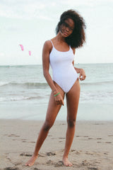 Classic One-Piece Swimsuit - White